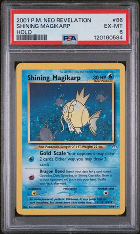2001 POKEMON NEO REVELATION #66 SHINING MAGIKARP-HOLO PSA 6 - 584