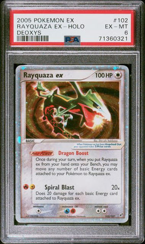 2005 POKEMON EX RAYQUAZA EX - HOLO DEOXYS #102 PSA 6 - 321