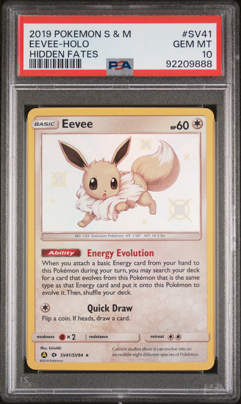 2019 POKEMON S & M EEVEE-HOLO HIDDEN FATES