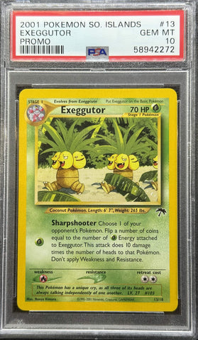 2001 POKEMON SOUTHERN ISLANDS PROMO #13 EXEGGUTOR PROMO PSA 10 - 272