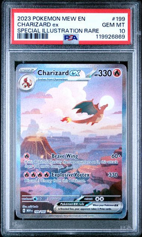 2023 POKEMON MEW EN-151 #199 CHARIZARD ex SPECIAL ILLUSTRATION RARE PSA 10 - 869