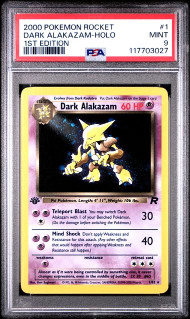 2000 POKEMON ROCKET DARK ALAKZAM - HOLO 1ST EDITION