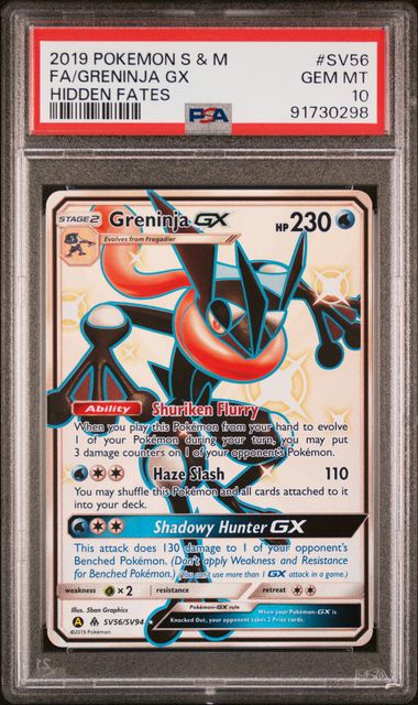 2019 POKEMON S&M GRENINJA GX HIDDEN FATES