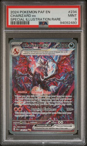 2024 POKEMON PAF EN-PALDEAN FATES #234 CHARIZARD ex SPECIAL ILLUSTRATION RARE PSA 9 - 480