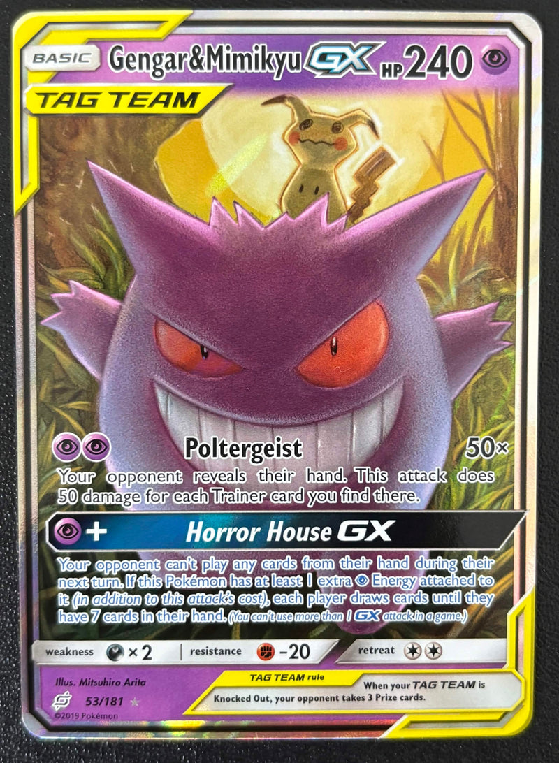 Gengar & Mimikyu GX (53/181) [Sun & Moon: Team Up] SCAN