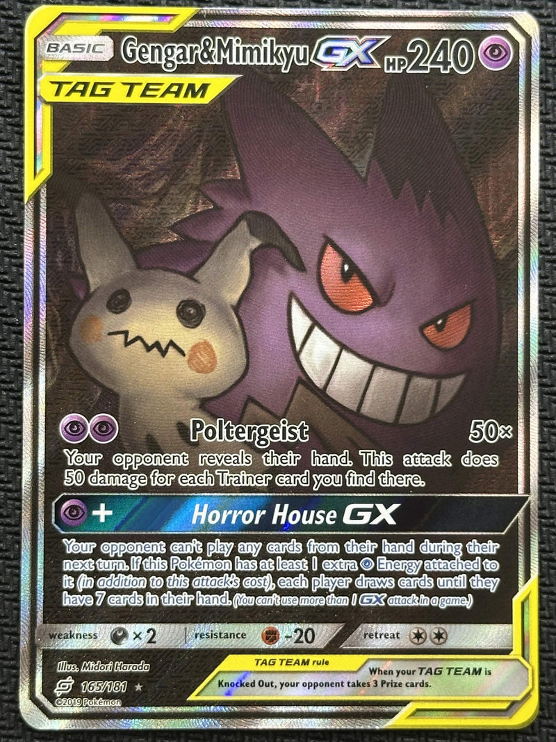 Gengar & Mimikyu GX (165/181) [Sun & Moon: Team Up] SCAN
