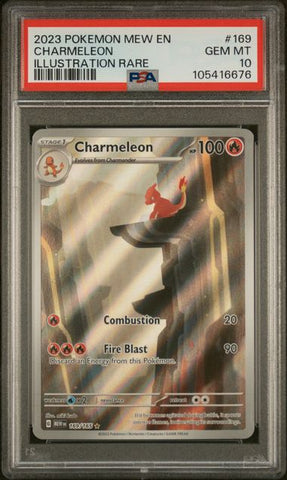 2023 POKEMON MEW ENGLISH CHARMELEON ILLUSTRATION RARE #169 PSA 10 - 676