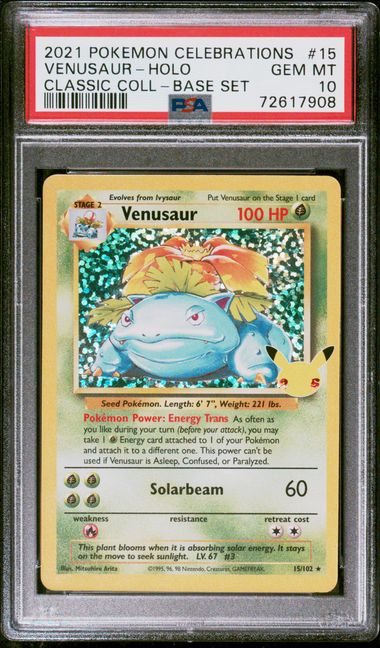 2021 POKEMON CELEBRATIONS VENUSAUR - HOLO CLASSIC COLLECTION BASE SET
