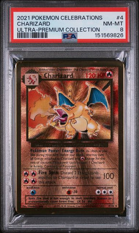 2021 POKEMON CELEBRATIONS ULTRA-PREMIUM COLLECTION #4 CHARIZARD ULTRA-PREMIUM COLLECTION PSA 8 - 826