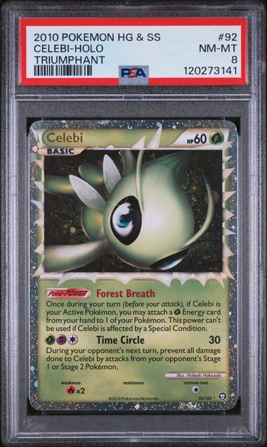 2010 POKEMON HEART GOLD & SOUL SILVER CELEBI - HOLO TRIUMPHANT