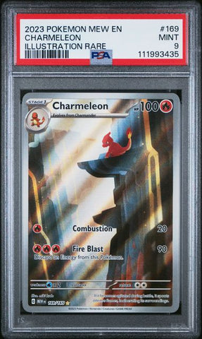 2023 POKEMON MEW EN-151 #169 CHARMELEON ILLUSTRATION RARE PSA 9 - 435