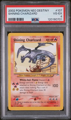2002 POKEMON NEO DESTINY #107 SHINING CHARIZARD PSA 4 - 701