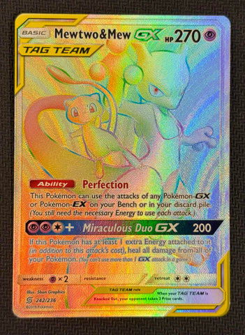 Mewtwo & Mew GX (242/236) [Sun & Moon: Unified Minds] SCAN #1119
