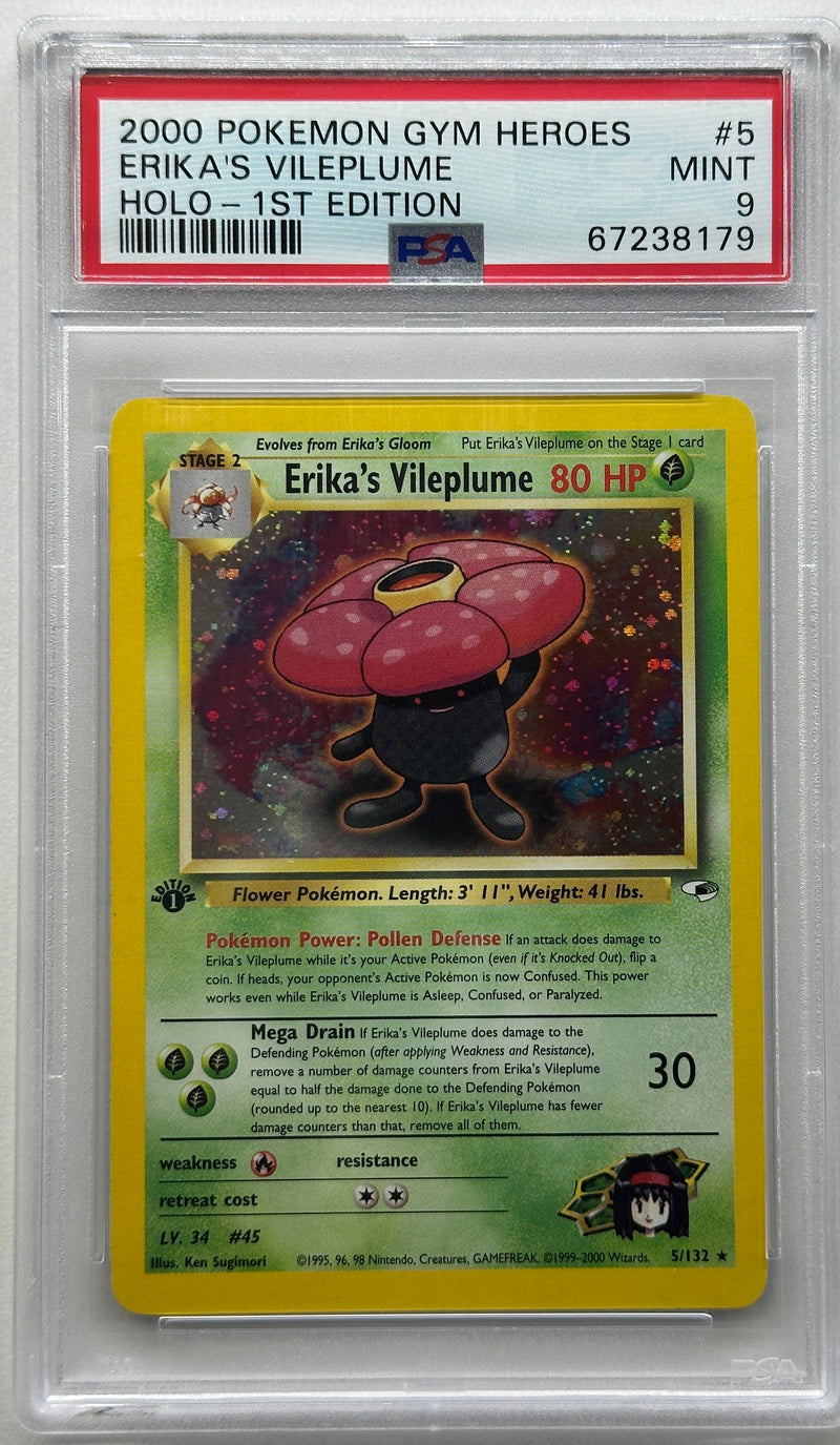 2000 POKEMON GYM HEROES ERIKA'S VILEPLUME HOLO - 1ST EDITION