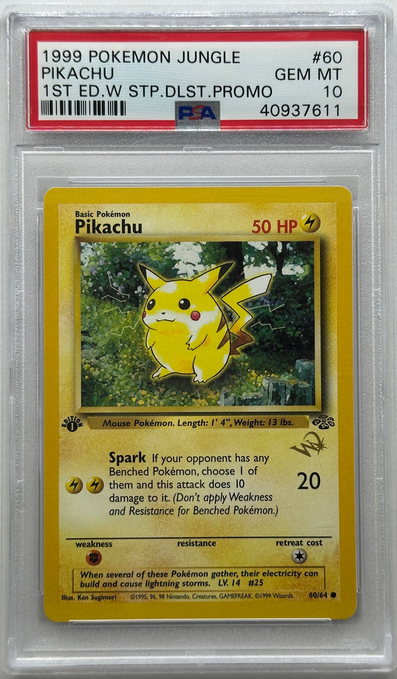 1999 POKEMON JUNGLE PIKACHU 1ST EDITION WITH STAMP DLST PROMO