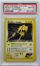 2000 POKEMON GYM CHALLENGE ROCKET'S ZAPDOS HOLO-1ST EDITION