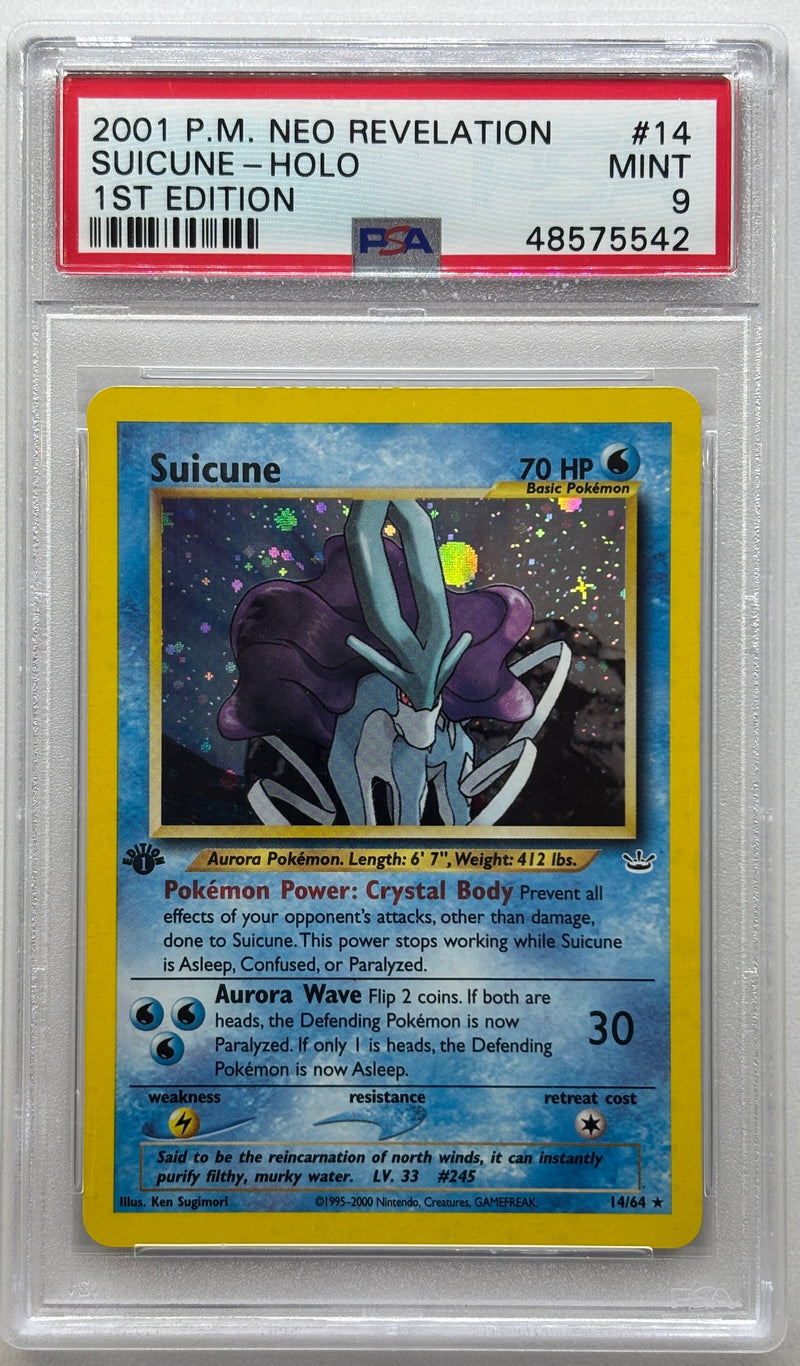 2001 P.M. NEO REVELATION SUICUNE-HOLO 1ST EDITION