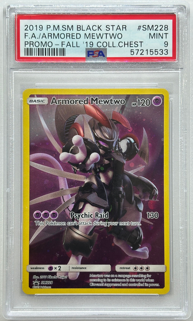 2019 P.M.SM BLACK STAR FA/ARMORED MEWTWO PROMO - FALL '19 COLL.CHEST