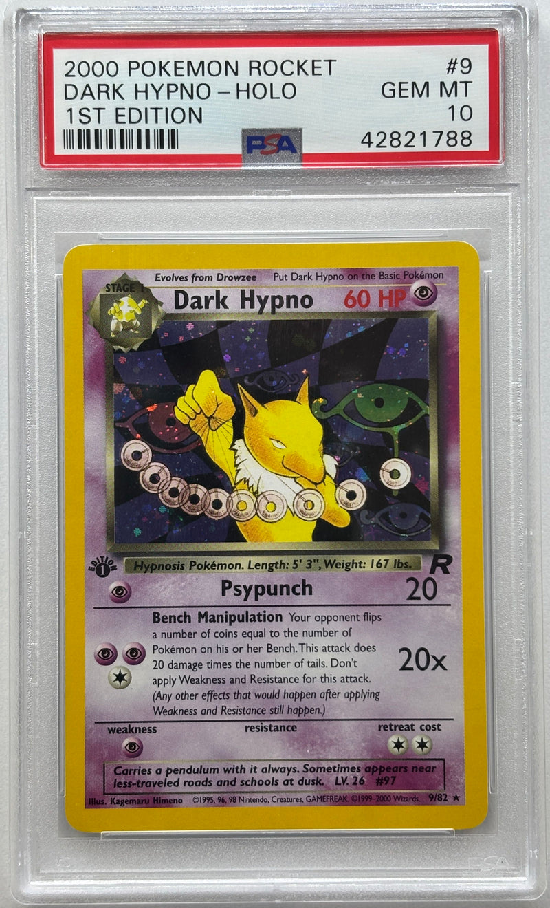 2000 POKEMON ROCKET DARK HYPNO - HOLO 1ST EDITION