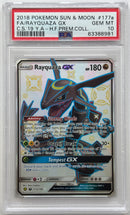 2018 POKEMON SUN & MOON FULL ART/RAYQUAZA GX G.S.'19 Y.A. - HIDDEN FATES PREMIUM COLLECTION
