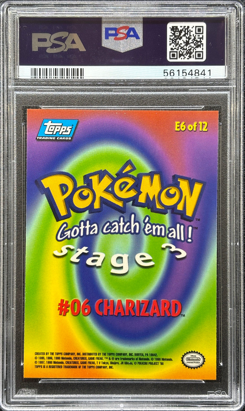 1999 TOPPS POKEMON CHARIZARD #6 #E6 PSA 9 - 841