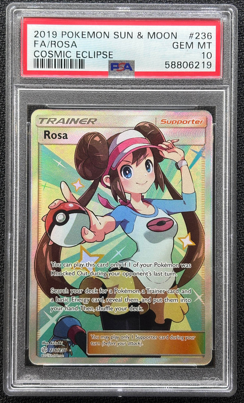2019 POKEMON SUN & MOON FULL ART ROSA COSMIC ECLIPSE