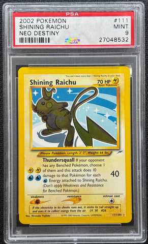 2002 POKEMON NEO DESTINY #111 SHINING RAICHU PSA 9 - 532