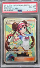 2019 POKEMON SUN & MOON FULL ART ROSA COSMIC ECLIPSE