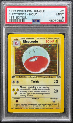 1999 POKEMON JUNGLE #2 ELECTRODE-HOLO 1ST EDITION PSA 9 - 583