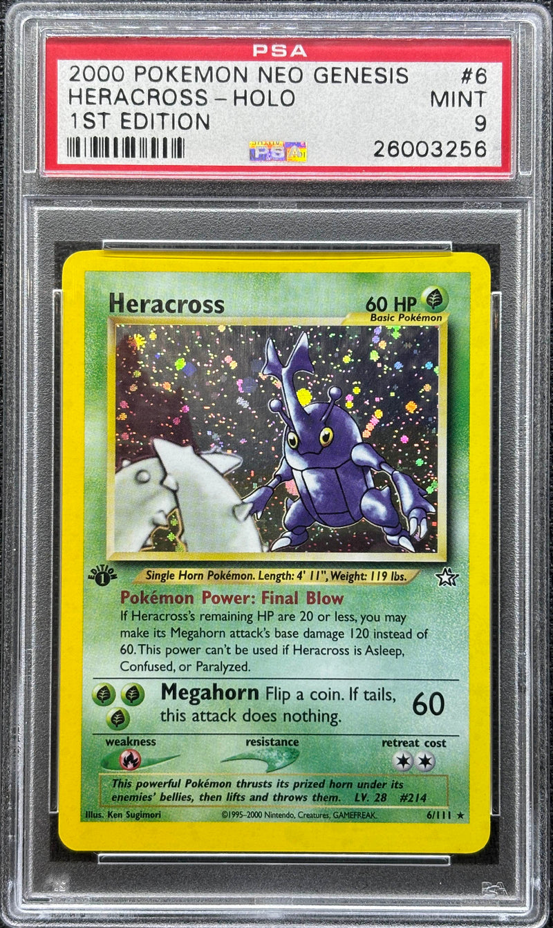 2000 POKEMON NEO GENESIS HERACROSS - HOLO 1ST EDITION
