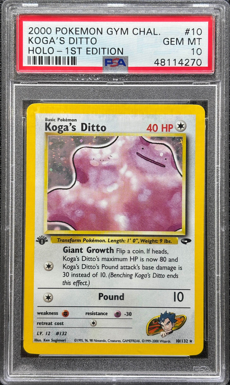 2000 POKEMON GYM CHALLENGE KOGA'S DITTO HOLO-1ST EDITION