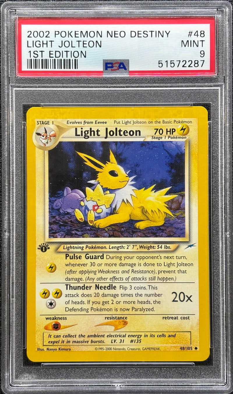 2002 POKEMON NEO DESTINY LIGHT JOLTEON 1ST EDITION