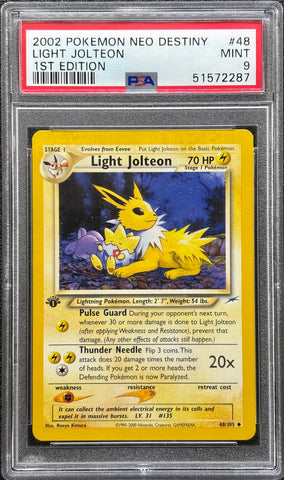 2002 POKEMON NEO DESTINY LIGHT JOLTEON 1ST EDITION #48 PSA 9 - 287
