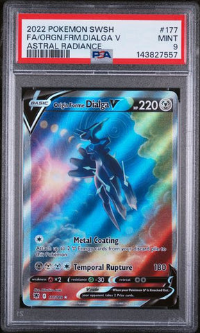 2022 POKEMON SWORD & SHIELD ASTRAL RADIANCE #177 FA/ORIGIN.FORME.DIALGA V ASTRAL RADIANCE PSA 9 - 557