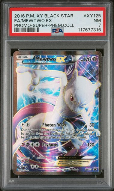 2016 POKEMON XY BLACK STAR FULL ART MEWTWO EX PROMO SUPER PREMIUM COLLECTION