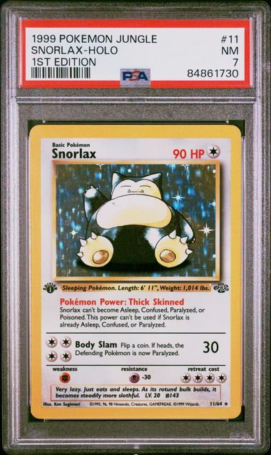 1999 POKEMON JUNGLE SNORLAX-HOLO 1ST EDITION
