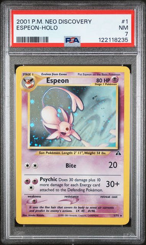 2001 POKEMON NEO DISCOVERY #1 ESPEON-HOLO PSA 7 - 235