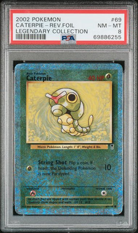 2002 POKEMON LEGENDARY COLLECTION #69 CATERPIE-REV.FOIL LEGENDARY COLLECTION PSA 8 - 255