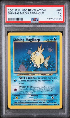 2001 POKEMON NEO REVELATION #66 SHINING MAGIKARP-HOLO PSA 5 - 310