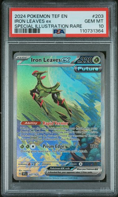 2024 POKEMON TEMPORAL FORCES IRON LEAVES EX SPECIAL ILLUSTRATION RARE