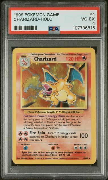 1999 POKEMON GAME CHARIZARD-HOLO