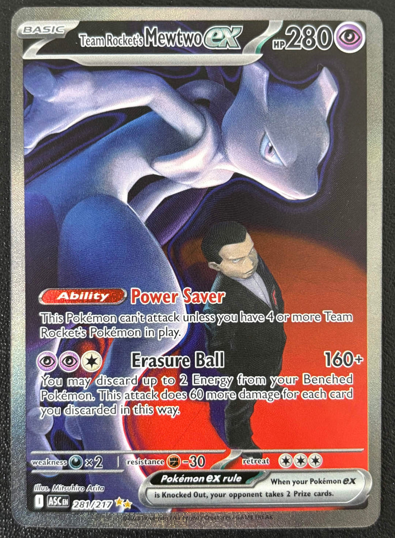 Team Rocket's Mewtwo ex (281/217) [Mega Evolution: Ascended Heroes] SCAN