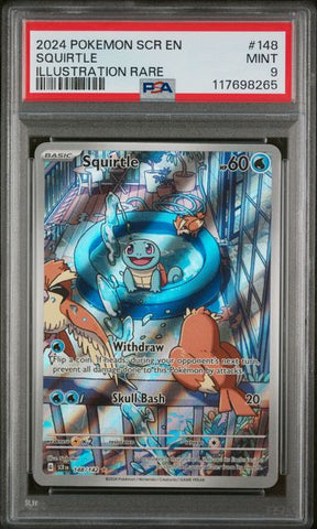 2024 POKEMON SCR EN-STELLAR CROWN #148 SQUIRTLE ILLUSTRATION RARE PSA 9 - 265