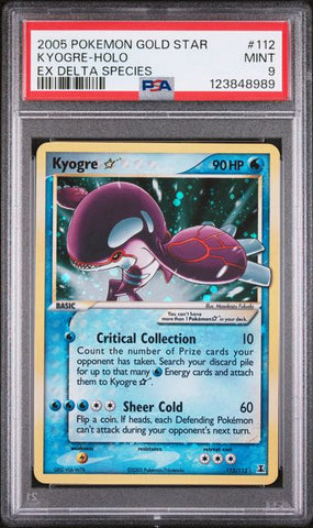 2005 POKEMON EX DELTA SPECIES #112 KYOGRE-HOLO EX DELTA SPECIES PSA 9 - 989