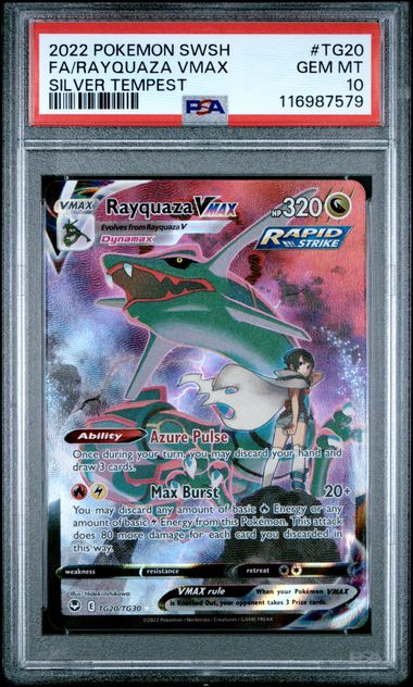 2022 POKEMON SWSH FULL ART RAYQUAZA VMAX SILVER TEMPEST