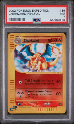 2002 POKEMON EXPEDITION #39 CHARIZARD-REV.FOIL PSA 7 - 678