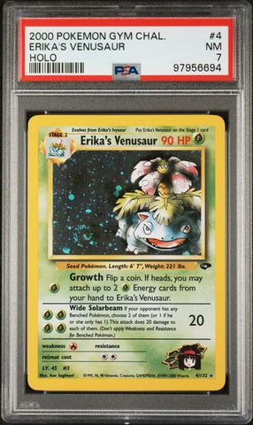 2000 POKEMON GYM CHALLENGE #4 ERIKA'S VENUSAUR HOLO PSA 7 - 694