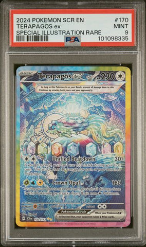 2024 POKEMON SCR EN-STELLAR CROWN #170 TERAPAGOS ex SPECIAL ILLUSTRATION RARE PSA 9 - 335