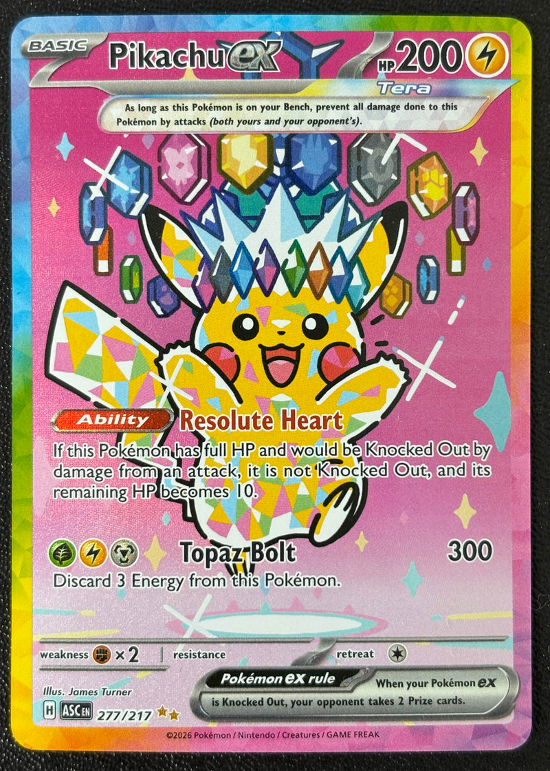 Pikachu ex (277/217) [Mega Evolution: Ascended Heroes] SCAN