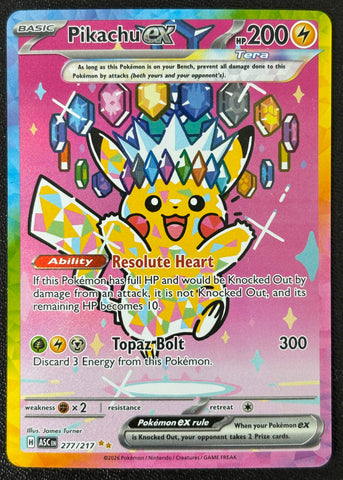 Pikachu ex (277/217) [Mega Evolution: Ascended Heroes] SCAN #1104